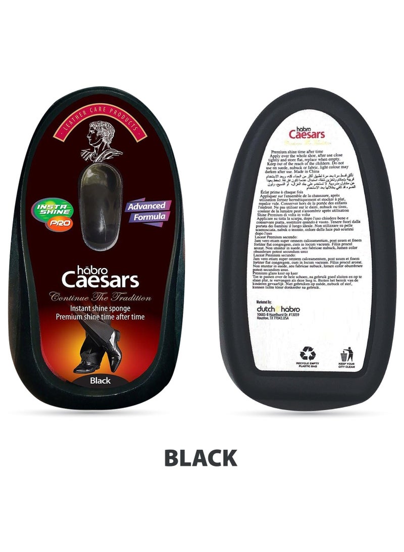 هابرو سيزار إسفنجة لمعان فوري أسود، لمعان فاخر يدوم طويلاً - Image 1